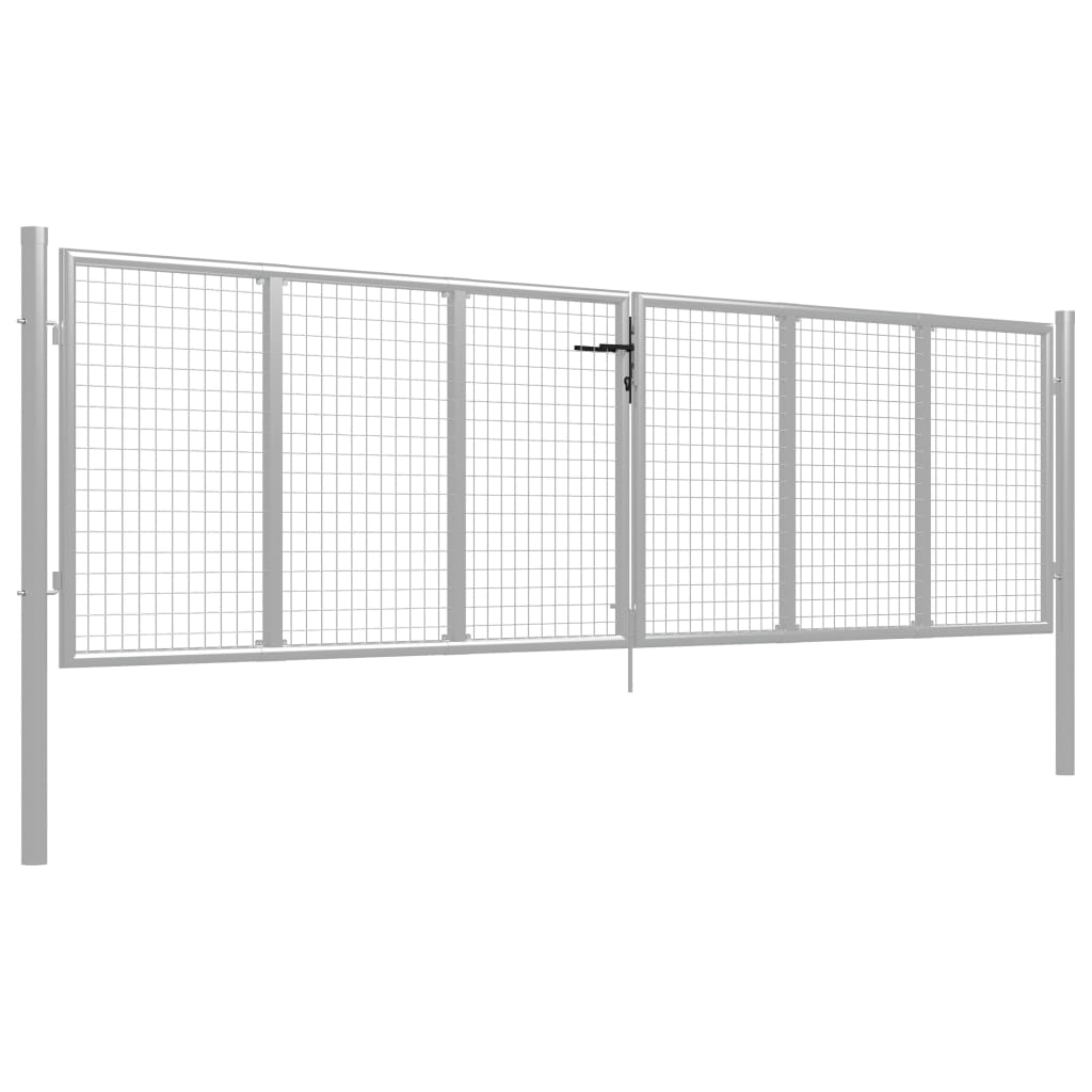 havelåge galvaniseret stål 415 x 150 cm sølvfarvet