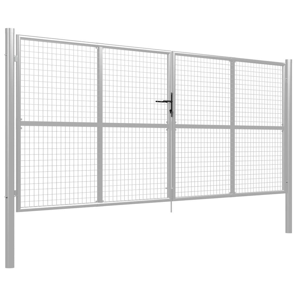 havelåge galvaniseret stål 415 x 200 cm sølvfarvet