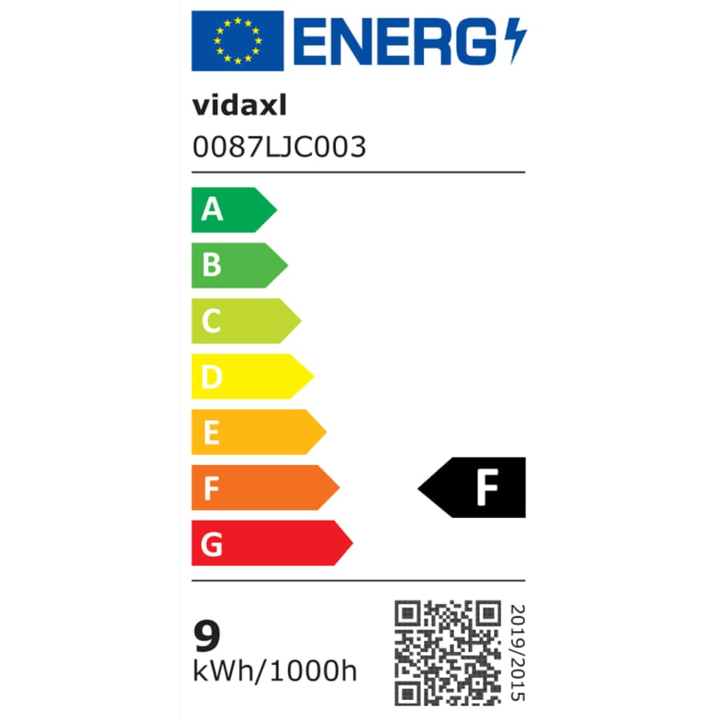 udendørs LED-lampe 9 W oval sort