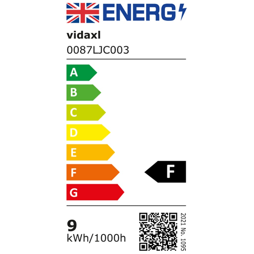 udendørs LED-lampe 9 W oval sort