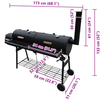 røgegrill Nevada XL sort