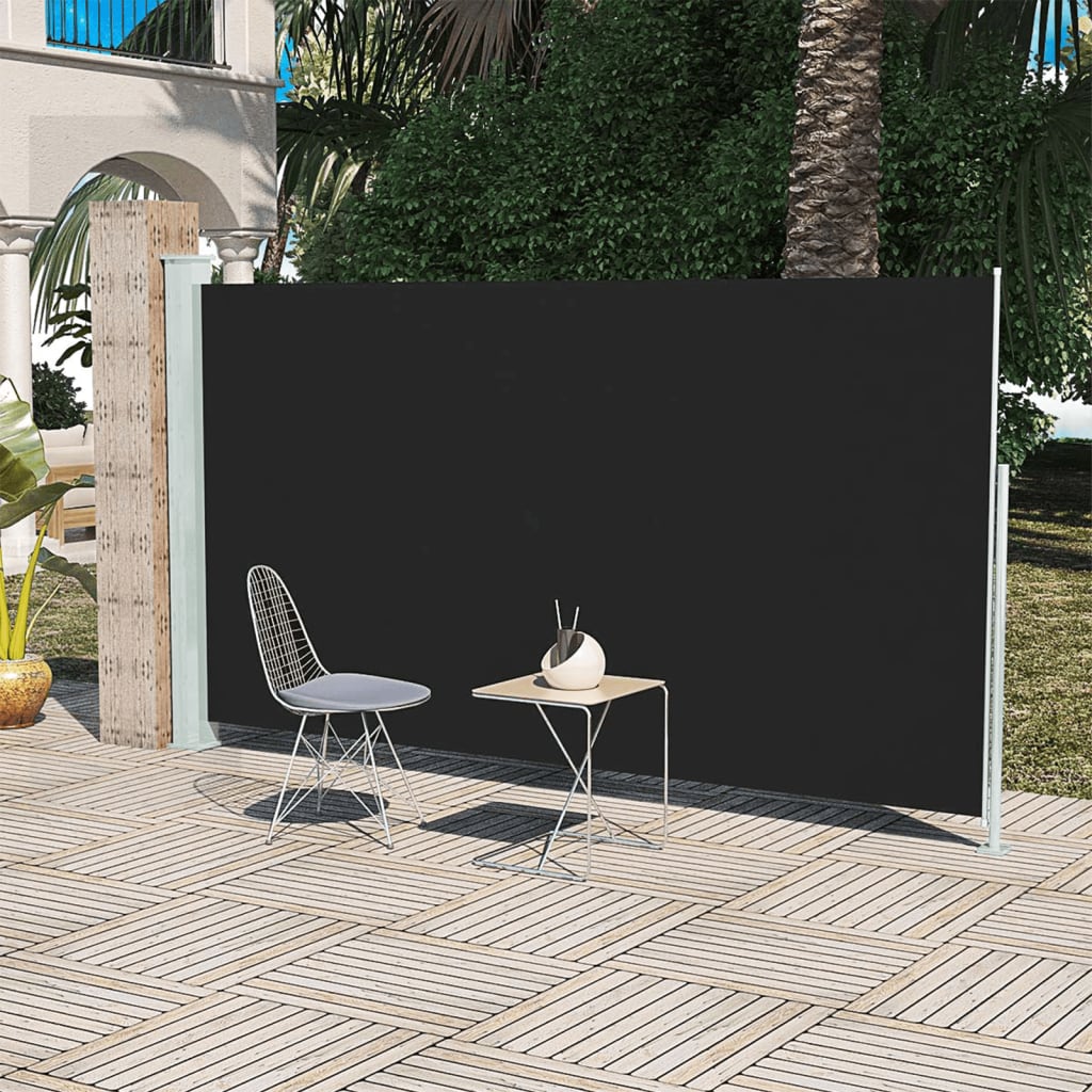 sidemarkise til terrasse 160x300 cm sort