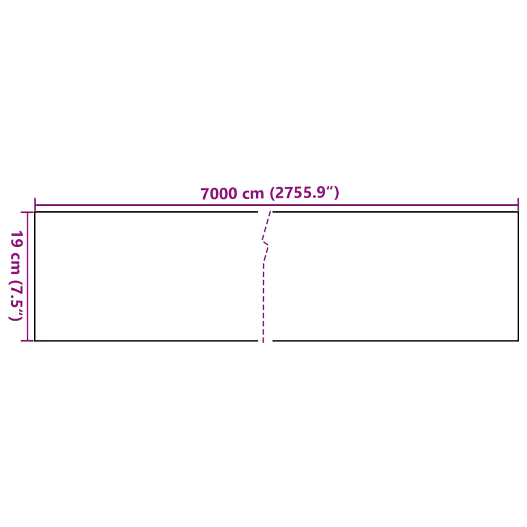 PVC Hegn Lys Rulle Grå 70 x 0,19 m