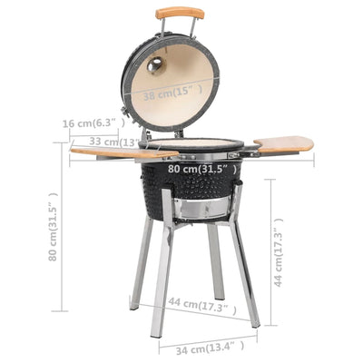 Kamado barbecue grill røgeovn keramisk 81 cm