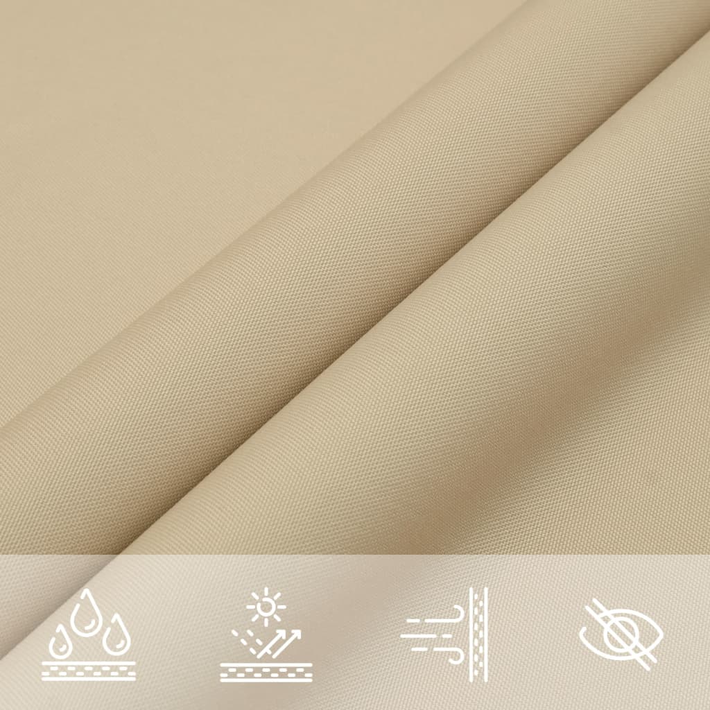 solsejl Oxfordstof firkantet 3,6 x 3,6 m beige