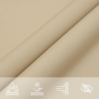 solsejl Oxfordstof trekantet 3,6 x 3,6 x 3,6 m beige