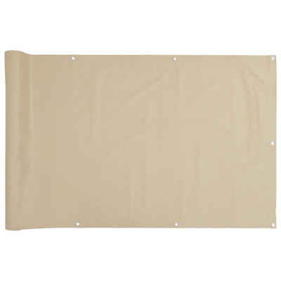 balkonafskærmning Oxford-stof 90x400 cm beige