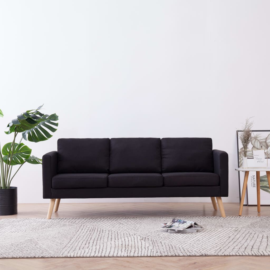 3-personers sofa i stof sort