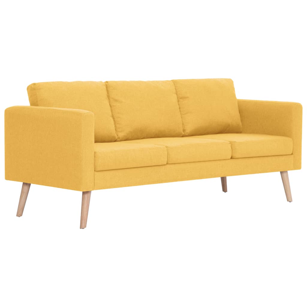 3-personers sofa i stof gul