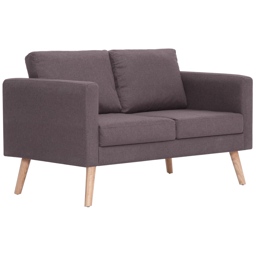 2-personers sofa i stof gråbrun