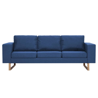 3-personers sofa i stof blå