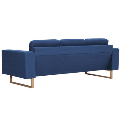 3-personers sofa i stof blå