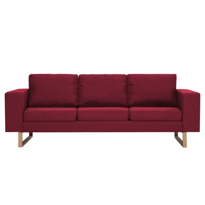 3-personers sofa i stof rødvinsfarvet