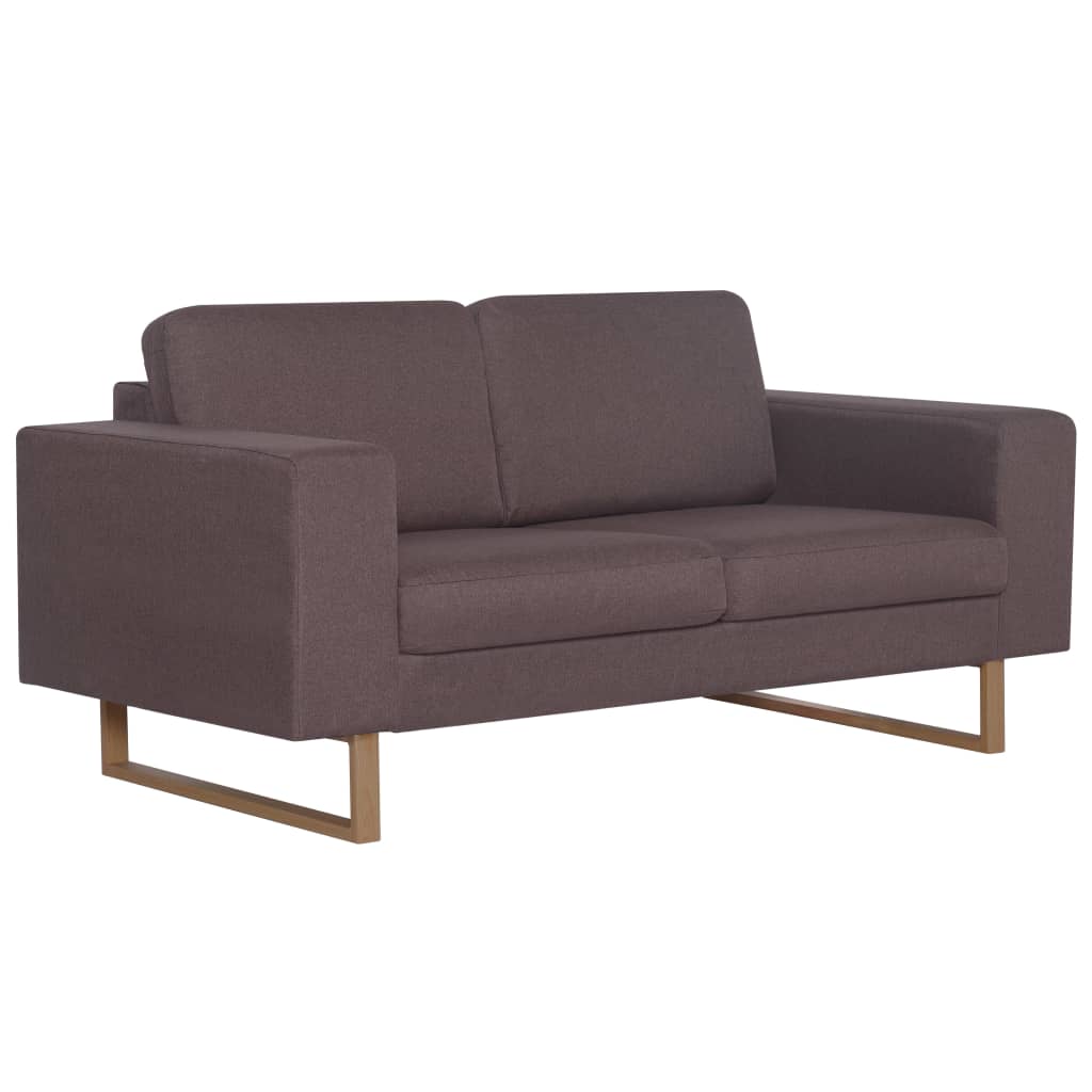 2-personers sofa i stof gråbrun