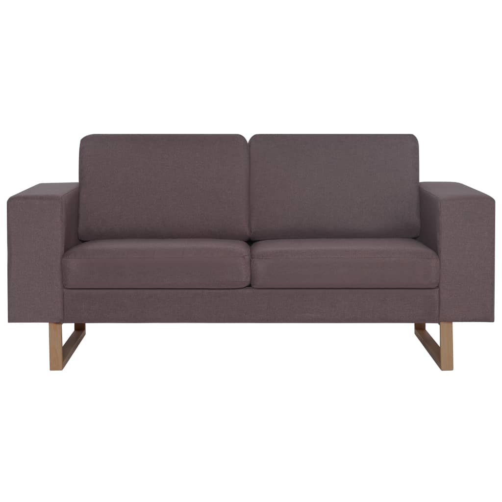 2-personers sofa i stof gråbrun