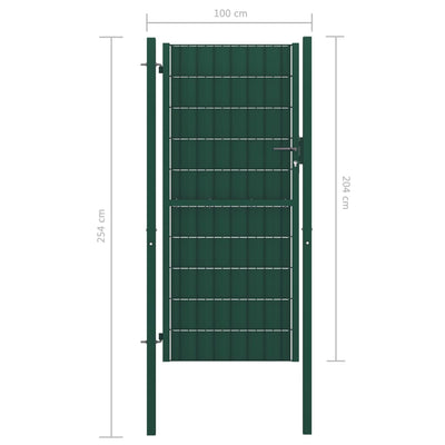 hegnslåge 100x204 cm PVC og stål grøn