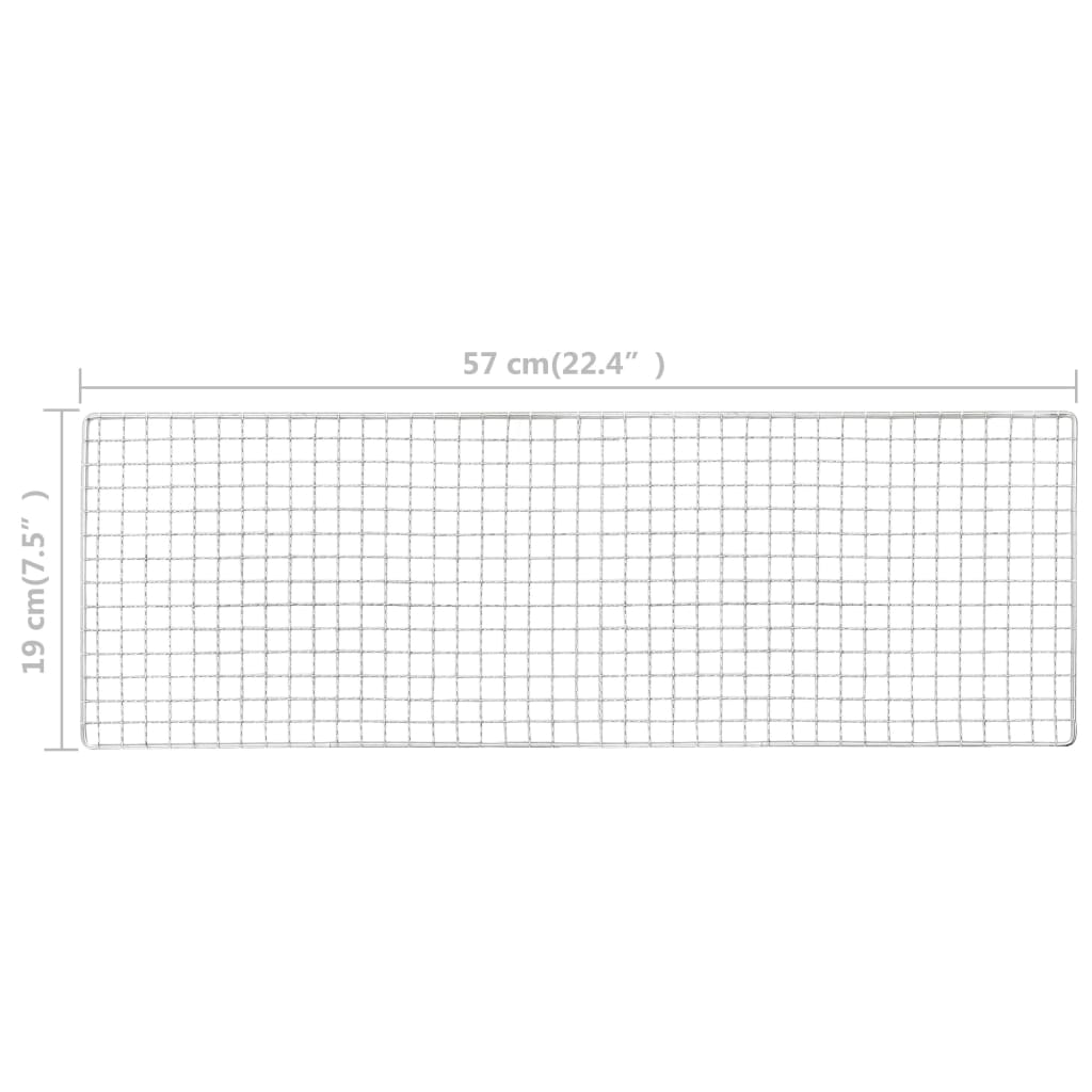 bærbar campinggrill 60x22,5x33 cm stål