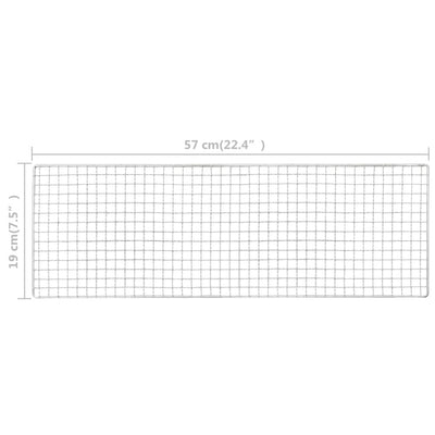 bærbar campinggrill 60x22,5x33 cm stål