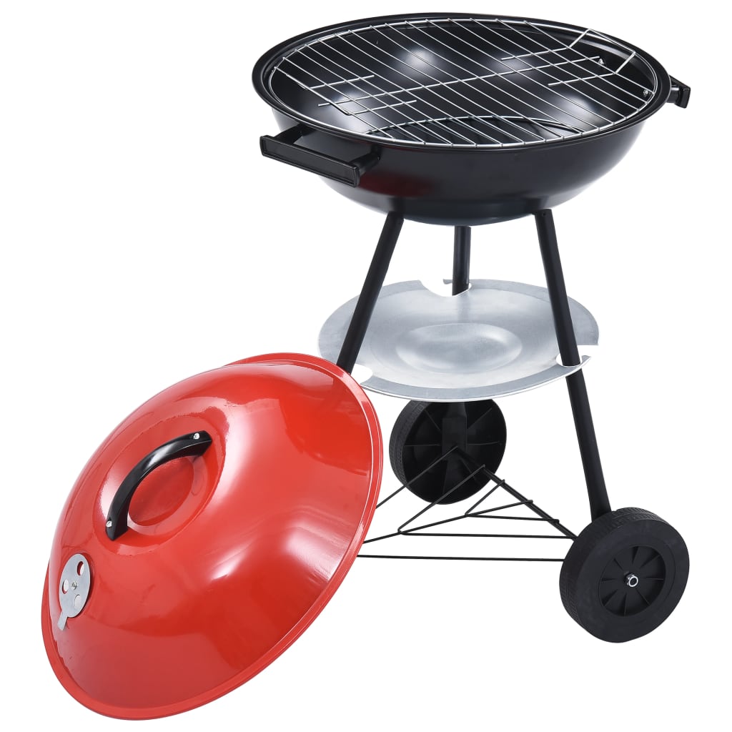 kulgrill med hjul str. XXL transportabel 44 cm