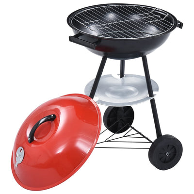 kulgrill med hjul str. XXL transportabel 44 cm