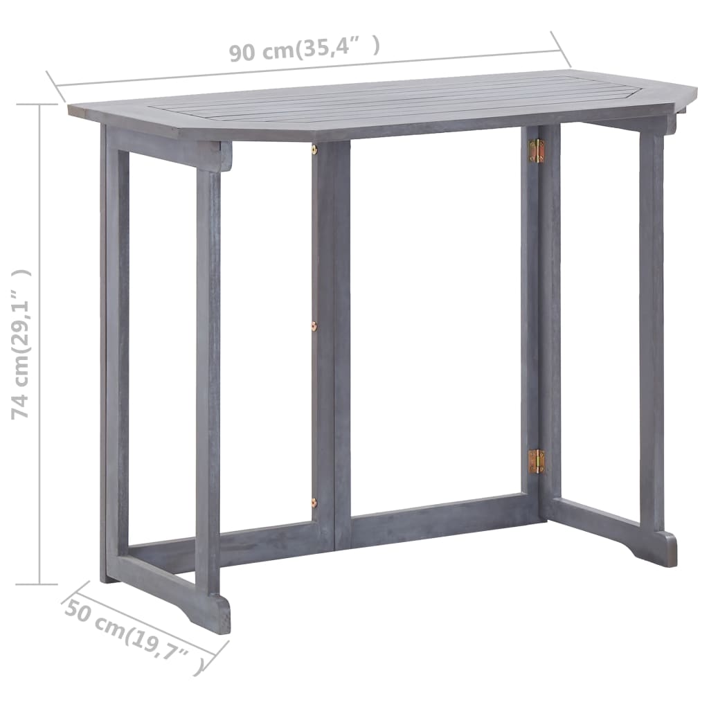 foldbart altanbord 90x50x74 cm massivt akacietræ