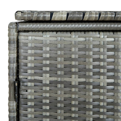 dobbelt skraldespandsskjuler 148x77x111 cm polyrattan grå