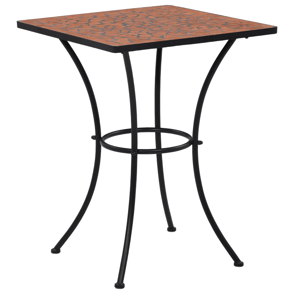 bistrobord med mosaikdesign 60 cm keramisk teracotta