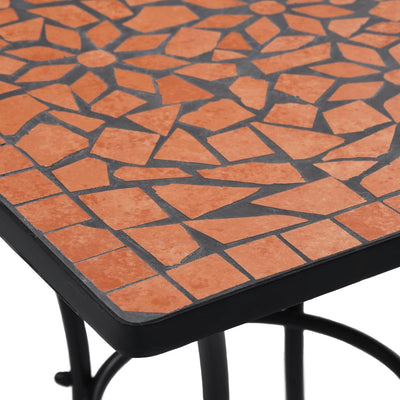 bistrobord med mosaikdesign 60 cm keramisk teracotta