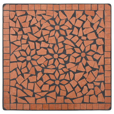 bistrobord med mosaikdesign 60 cm keramisk teracotta