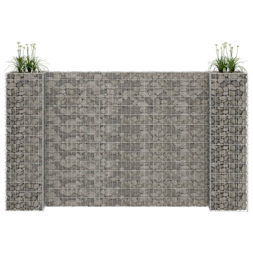 H-formet gabion-plantekasse 260x40x150 cm stål