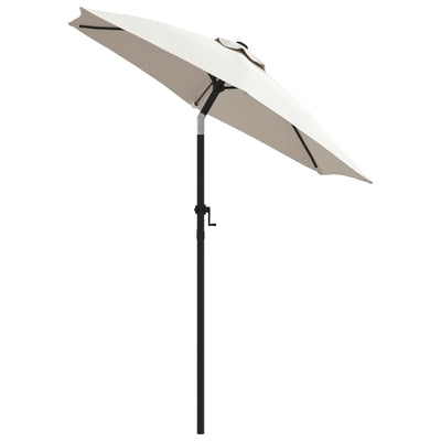 parasol 200 x 224 cm aluminium sandfarvet