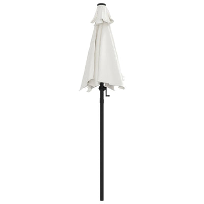 parasol 200 x 224 cm aluminium sandfarvet