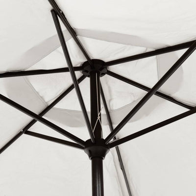 parasol 200 x 224 cm aluminium sandfarvet