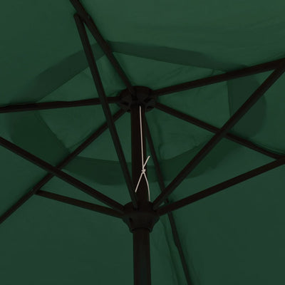 parasol 200x224 cm aluminium grøn