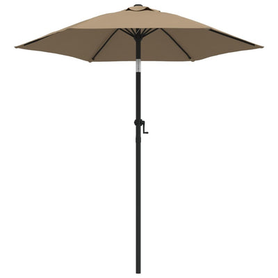 parasol 200x224 cm aluminium gråbrun