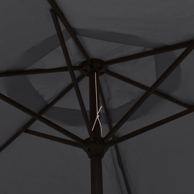 parasol 200x224 cm aluminium sort