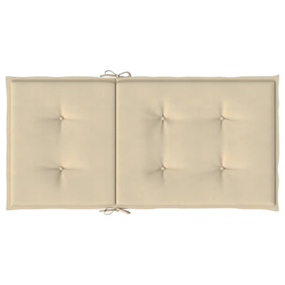 stolehynde m. lav ryg 4 stk. 100x50x3 cm oxfordstof beige