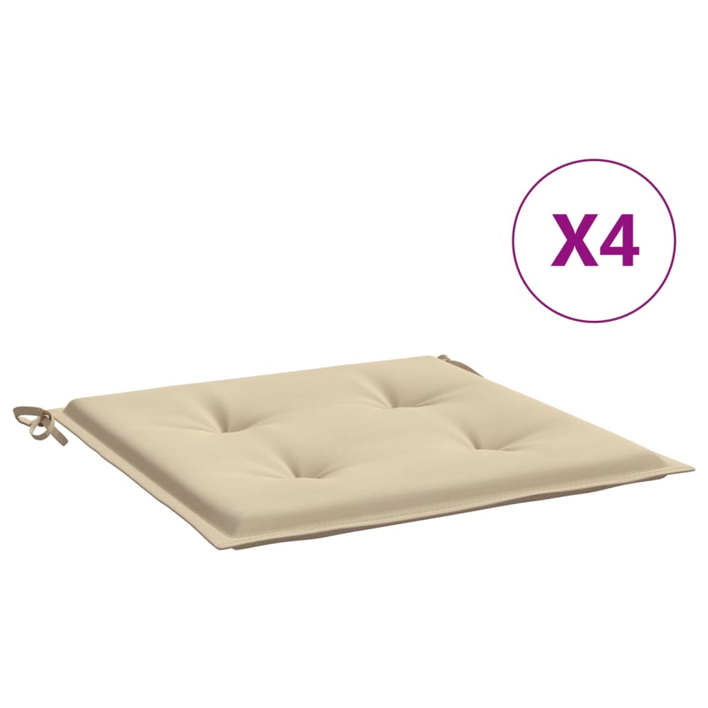 hynder til havestol 4 stk. 40x40x3 cm oxfordstof beige