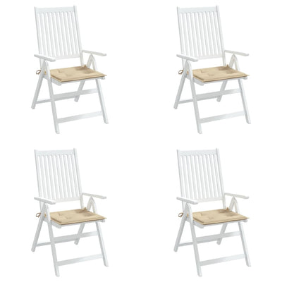 hynder til havestol 4 stk. 40x40x3 cm oxfordstof beige