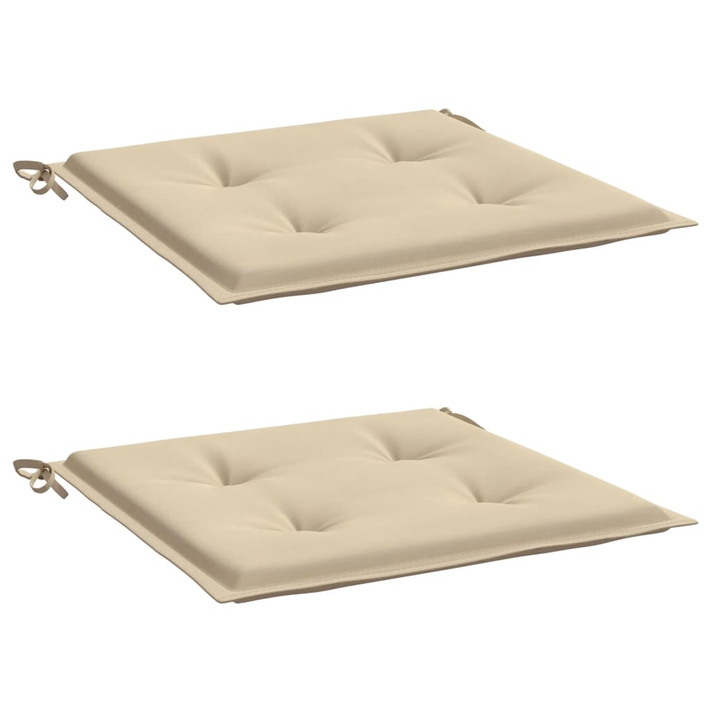 hynder til havestol 2 stk. 50x50x3 cm oxfordstof beige