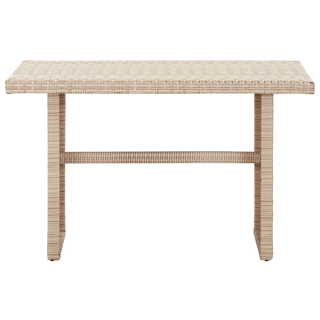 havebord 110x60x67 cm polyrattan beige