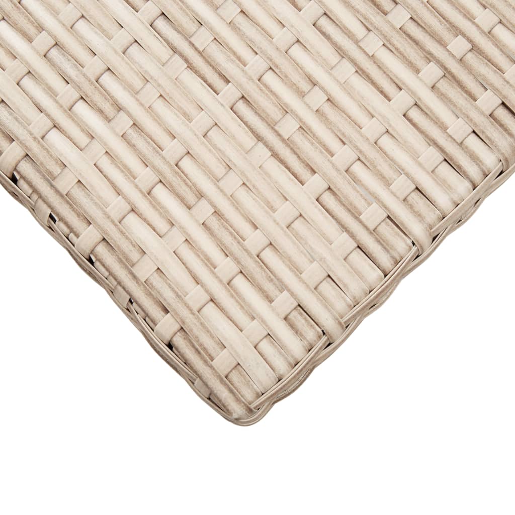 havebord 110x60x67 cm polyrattan beige