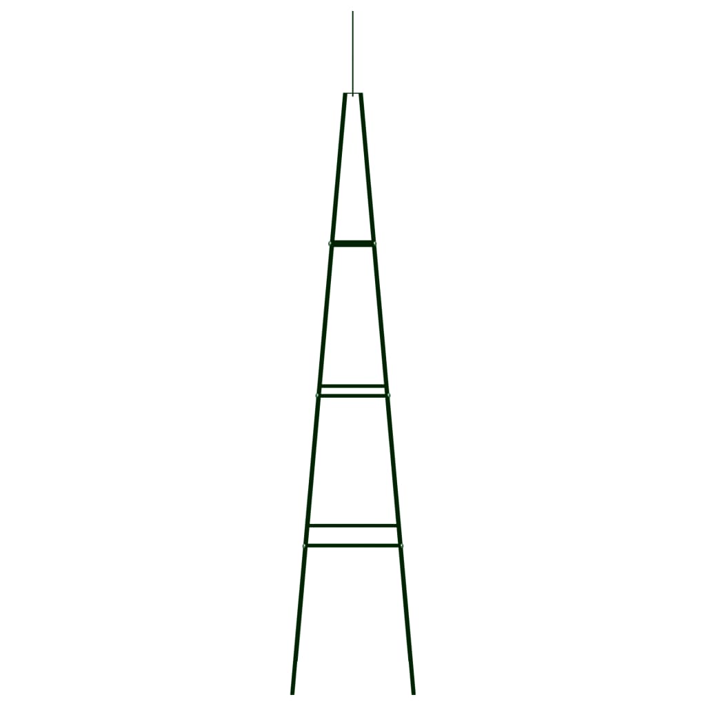 stativer til klatreplanter 2 stk. 35x35x195 cm jern mørkegrøn