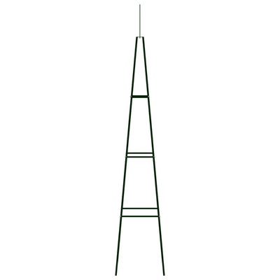 stativer til klatreplanter 2 stk. 35x35x195 cm jern mørkegrøn