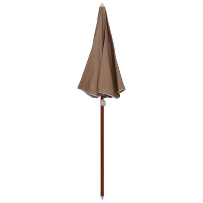 parasol med stålstang 180 cm gråbrun