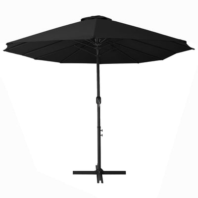 parasol med aluminiumsstang 460x270 cm sort