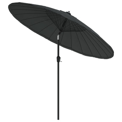 parasol med aluminiumstang 270 cm antracitgrå