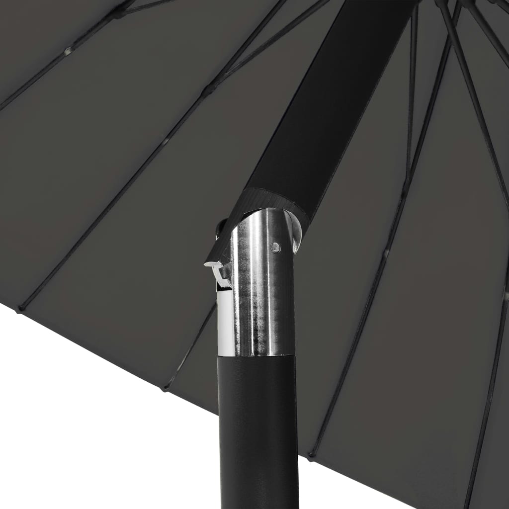 parasol med aluminiumstang 270 cm antracitgrå