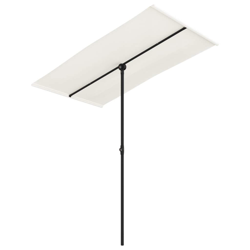 haveparasol med aluminiumstang 180x110 cm sandfarvet