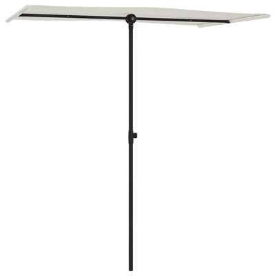 haveparasol med aluminiumstang 180x110 cm sandfarvet